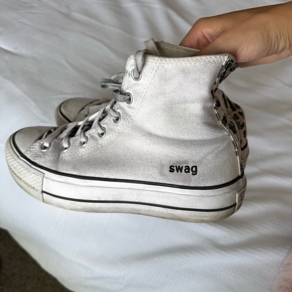 CUSTOM PLATFORM WHITE CONVERSE